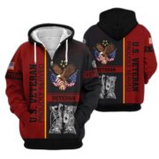 Premium US Veterans Zip Hoodie BPHN100911, Gifts For US Veterans, Gifts On Father's Day, Veterans Day. - Image 35