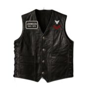 Premium US Navy Veterans Custom Leather Motor Vest VPVC702132, Gifts For Navy Veteran, Gifts On Father's Day, Veterans Day. - Image 2