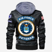 Premium Custom USAF Veteran Leather Jacket VPVC702151, Gifts For Air Force Veteran, Gifts On Father's Day, Veterans Day. - Image 2
