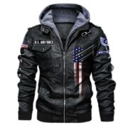 Premium Custom USAF Veteran Leather Jacket VPVC702151, Gifts For Air Force Veteran, Gifts On Father's Day, Veterans Day. - Image 3