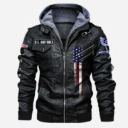 Premium Custom USAF Veteran Leather Jacket VPVC702151, Gifts For Air Force Veteran, Gifts On Father's Day, Veterans Day. - Image 3