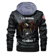 Premium USMC Leather Jacket VPVC702193, Gifts For Marine Veteran, Gifts On Father's Day, Veterans Day. - Image 2