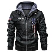 Premium USMC Leather Jacket VPVC702193, Gifts For Marine Veteran, Gifts On Father's Day, Veterans Day. - Image 3