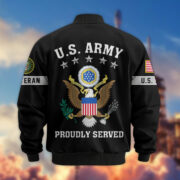 Premium US Veterans Bomber Jacket BPHN190815, Gifts For US Veterans, Gifts On Father's Day, Veterans Day. - Image 4