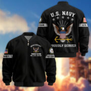 Premium US Veterans Bomber Jacket BPHN190815, Gifts For US Veterans, Gifts On Father's Day, Veterans Day. - Image 8