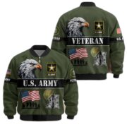 Premium US Veterans Bomber Jacket ATTN290821, Gifts For US Veterans, Gifts On Father's Day, Veterans Day. - Image 7