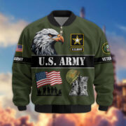 Premium US Veterans Bomber Jacket ATTN290821, Gifts For US Veterans, Gifts On Father's Day, Veterans Day. - Image 5