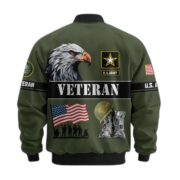 Premium US Veterans Bomber Jacket ATTN290821, Gifts For US Veterans, Gifts On Father's Day, Veterans Day. - Image 6