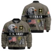 Premium US Veterans Bomber Jacket ATTN290821, Gifts For US Veterans, Gifts On Father's Day, Veterans Day. - Image 4