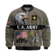 Premium US Veterans Bomber Jacket ATTN290821, Gifts For US Veterans, Gifts On Father's Day, Veterans Day. - Image 2