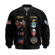 Premium Custom USAF Veteran Bomber Jacket VPVC804404, Gifts For US Air Force Veteran, Gifts On Father's Day, Veterans Day. - Image 2