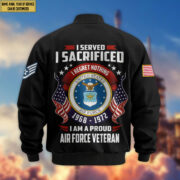 Premium Custom USAF Veteran Bomber Jacket VPVC804404, Gifts For US Air Force Veteran, Gifts On Father's Day, Veterans Day. - Image 3