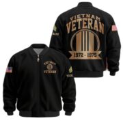 Premium Custom Vietnam Veteran Bomber Jacket VPVC804806, Gifts For Vietnam Veteran, Gifts On Father's Day, Veterans Day.