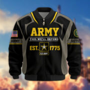 Premium US Veterans Bomber Jacket BPHN030913, Gifts For US Veterans, Gifts On Father's Day, Veterans Day. - Image 3