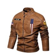 Premium Personalized US Navy Veteran Leather Jacket VPVC702272, Gifts For Navy Veteran, Gifts On Father's Day, Veterans Day. - Image 3