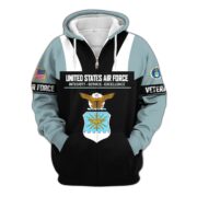 Premium US Veterans Zip Hoodie ATTN030921, Gifts For US Veterans, Gifts On Father's Day, Veterans Day. - Image 23