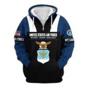 Premium US Veterans Zip Hoodie ATTN030921, Gifts For US Veterans, Gifts On Father's Day, Veterans Day. - Image 26