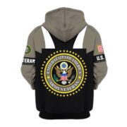 Premium US Veterans Zip Hoodie ATTN030921, Gifts For US Veterans, Gifts On Father's Day, Veterans Day. - Image 3
