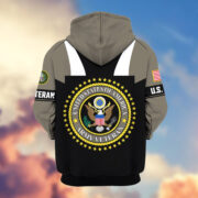 Premium US Veterans Zip Hoodie ATTN030921, Gifts For US Veterans, Gifts On Father's Day, Veterans Day. - Image 3