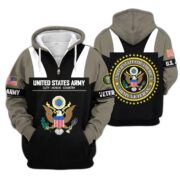 Premium US Veterans Zip Hoodie ATTN030921, Gifts For US Veterans, Gifts On Father's Day, Veterans Day. - Image 4