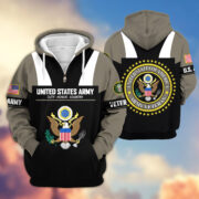 Premium US Veterans Zip Hoodie ATTN030921, Gifts For US Veterans, Gifts On Father's Day, Veterans Day. - Image 4