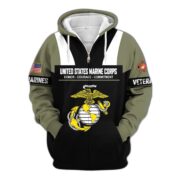 Premium US Veterans Zip Hoodie ATTN030921, Gifts For US Veterans, Gifts On Father's Day, Veterans Day. - Image 20