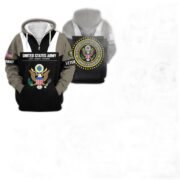 Premium US Veterans Zip Hoodie ATTN030921, Gifts For US Veterans, Gifts On Father's Day, Veterans Day.