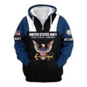 Premium US Veterans Zip Hoodie ATTN030921, Gifts For US Veterans, Gifts On Father's Day, Veterans Day. - Image 11