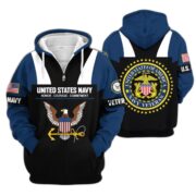 Premium US Veterans Zip Hoodie ATTN030921, Gifts For US Veterans, Gifts On Father's Day, Veterans Day. - Image 13
