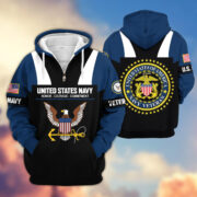 Premium US Veterans Zip Hoodie ATTN030921, Gifts For US Veterans, Gifts On Father's Day, Veterans Day. - Image 13
