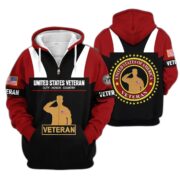 Premium US Veterans Zip Hoodie ATTN030921, Gifts For US Veterans, Gifts On Father's Day, Veterans Day. - Image 37
