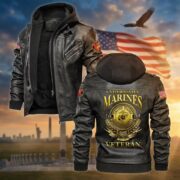 Premium US Veterans Leather Jacket BPHN040915, Gifts For US Veterans, Gifts For US Veterans, Gifts On Father's Day, Veterans Day - Image 14