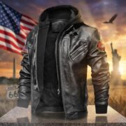 Premium US Veterans Leather Jacket BPHN040915, Gifts For US Veterans, Gifts For US Veterans, Gifts On Father's Day, Veterans Day - Image 16