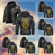 Premium US Veterans Leather Jacket BPHN040915, Gifts For US Veterans, Gifts For US Veterans, Gifts On Father's Day, Veterans Day