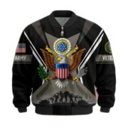 Premium US Veterans Bomber Jacket BPHN130811, Gifts For US Veterans, Gifts On Father's Day, Veterans Day. - Image 3
