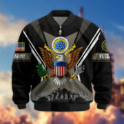 Premium US Veterans Bomber Jacket BPHN130811, Gifts For US Veterans, Gifts On Father's Day, Veterans Day. - Image 3