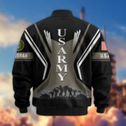 Premium US Veterans Bomber Jacket BPHN130811, Gifts For US Veterans, Gifts On Father's Day, Veterans Day. - Image 4