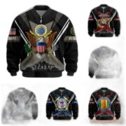 Premium US Veterans Bomber Jacket BPHN130811, Gifts For US Veterans, Gifts On Father's Day, Veterans Day.