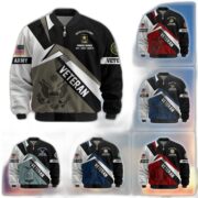 Premium US Veterans Bomber Jacket BPHN030912, Gifts For US Veterans, Gifts On Father's Day, Veterans Day.