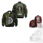 Premium Personalized US Veterans Bomber Jacket BPHN020911, Gifts For US Veterans, Gifts On Father's Day, Veterans Day.