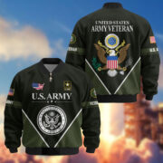 Premium US Veterans Bomber Jacket ATTN090922, Gifts For US Veterans, Gifts On Father's Day, Veterans Day. - Image 5