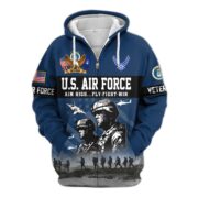 Premium US Veterans Zip Hoodie BPHN170911, Gifts For US Veterans, Gifts On Father's Day, Veterans Day. - Image 26