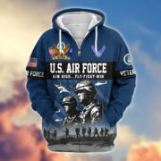 Premium US Veterans Zip Hoodie BPHN170911, Gifts For US Veterans, Gifts On Father's Day, Veterans Day. - Image 26