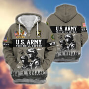 Premium US Veterans Zip Hoodie BPHN170911, Gifts For US Veterans, Gifts On Father's Day, Veterans Day. - Image 4