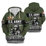 Premium US Veterans Zip Hoodie BPHN170911, Gifts For US Veterans, Gifts On Father's Day, Veterans Day. - Image 7