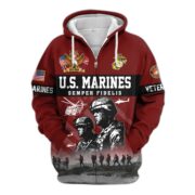 Premium US Veterans Zip Hoodie BPHN170911, Gifts For US Veterans, Gifts On Father's Day, Veterans Day. - Image 17
