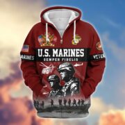 Premium US Veterans Zip Hoodie BPHN170911, Gifts For US Veterans, Gifts On Father's Day, Veterans Day. - Image 17