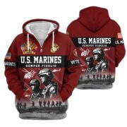 Premium US Veterans Zip Hoodie BPHN170911, Gifts For US Veterans, Gifts On Father's Day, Veterans Day. - Image 19