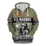 Premium US Veterans Zip Hoodie BPHN170911, Gifts For US Veterans, Gifts On Father's Day, Veterans Day. - Image 20