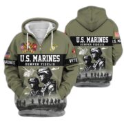 Premium US Veterans Zip Hoodie BPHN170911, Gifts For US Veterans, Gifts On Father's Day, Veterans Day. - Image 22